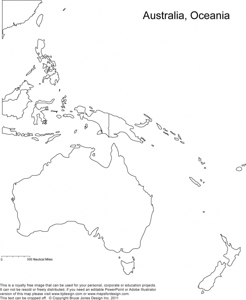 Australia Oceania Printable Outline Maps, Royality Free | Continent - Blank Map Of Australia Printable