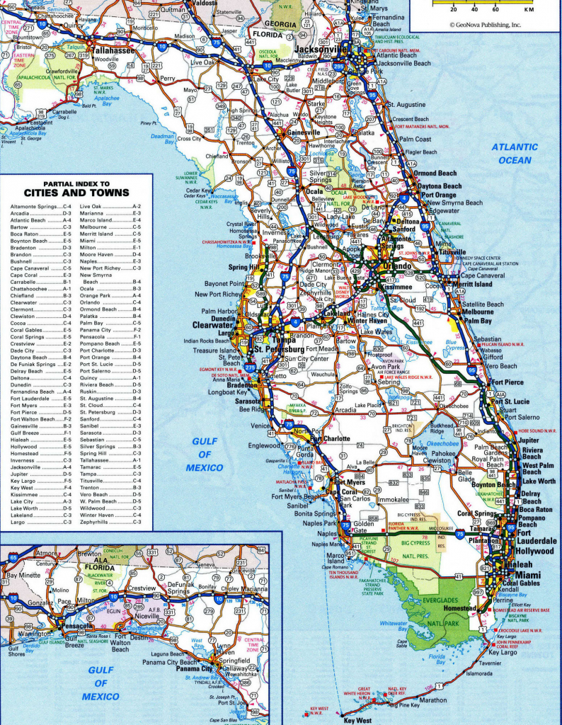 Awesome Us West Coast Counties Map Florida Road Map | Passportstatus.co - Florida Road Map 2018