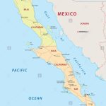 Baja California Road And Administrative Map Stock Vector Art   Baja California Road Map