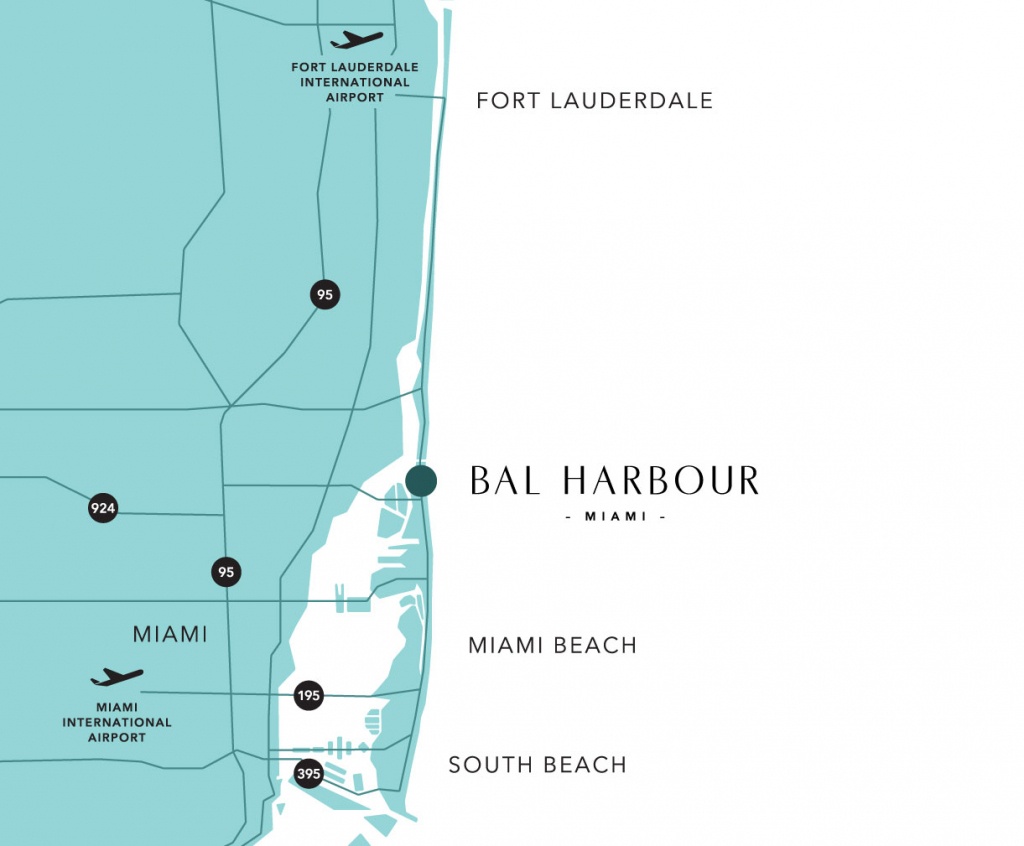 Bal Harbour Map And Guide To Hotels Near South Beach, Miami - Map Of South Beach Miami Florida
