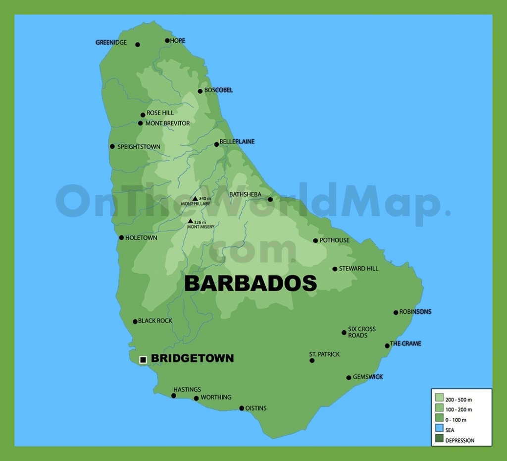 Barbados Maps | Maps Of Barbados - Printable Map Of Barbados