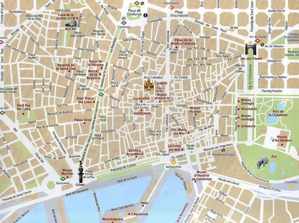 Barcelona Attractions Map Pdf - Free Printable Tourist Map Barcelona - Printable Map Of Barcelona