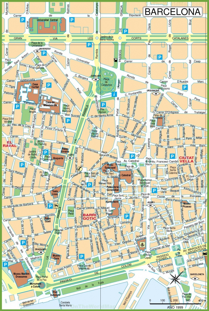 Barcelona City Center Map - Barcelona City Map Printable