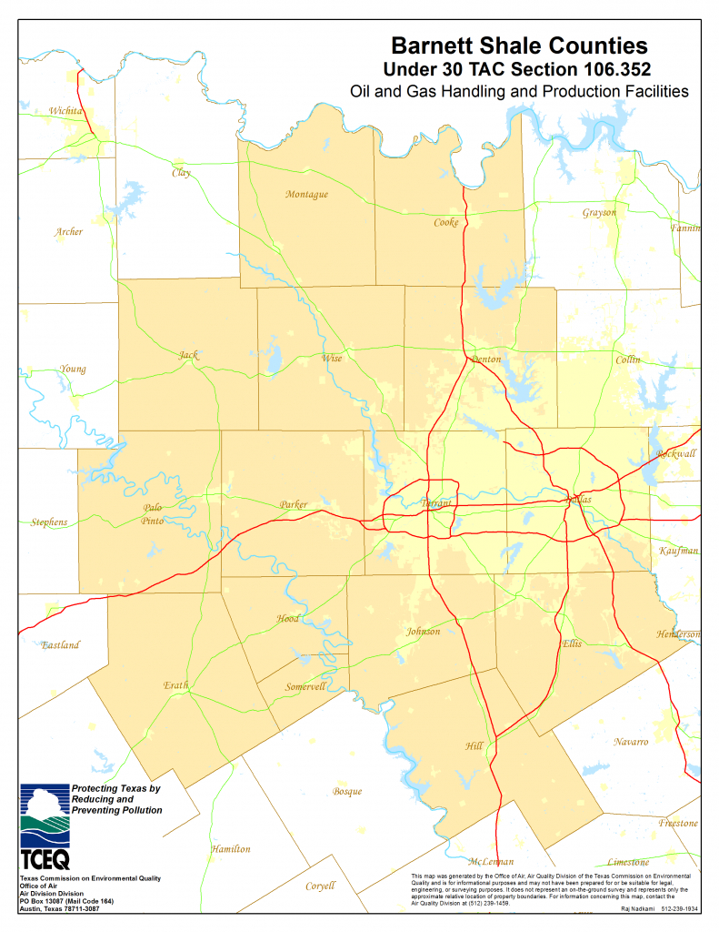 Barnett Shale Maps And Charts - Tceq - Www.tceq.texas.gov - Erath County Texas Map