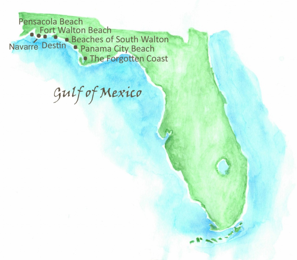 Beaches Of Northwest Florida Map | Southern Vacation Rentals - Florida Vacation Map