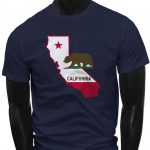 Bear Pride Home California State Map Flag Mens Navy T Shirt Funny Free  Shipping Unisex Casual Gift   California Map T Shirt