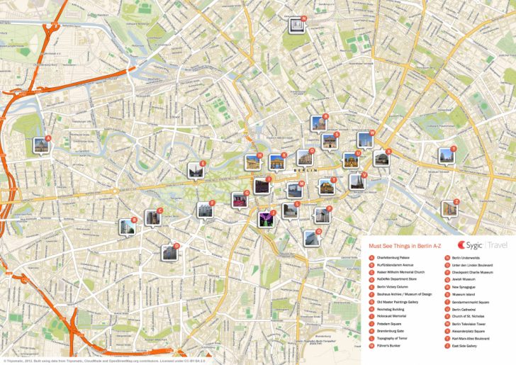Berlin Tourist Map Printable