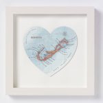Bermuda Map Heart Printbombus Off The Peg | Notonthehighstreet   Printable Map Of Bermuda