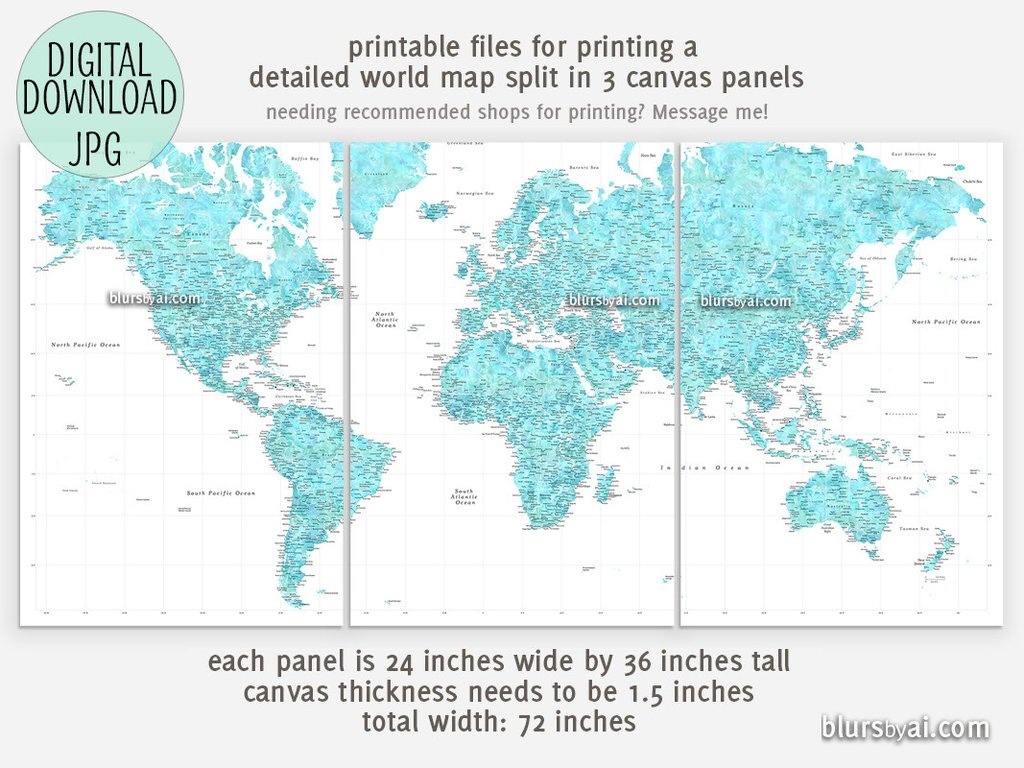 Best Crazy Large Map Print | Isabella - Large Printable Maps