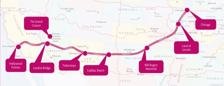 Map Of Route 66 From Chicago To California