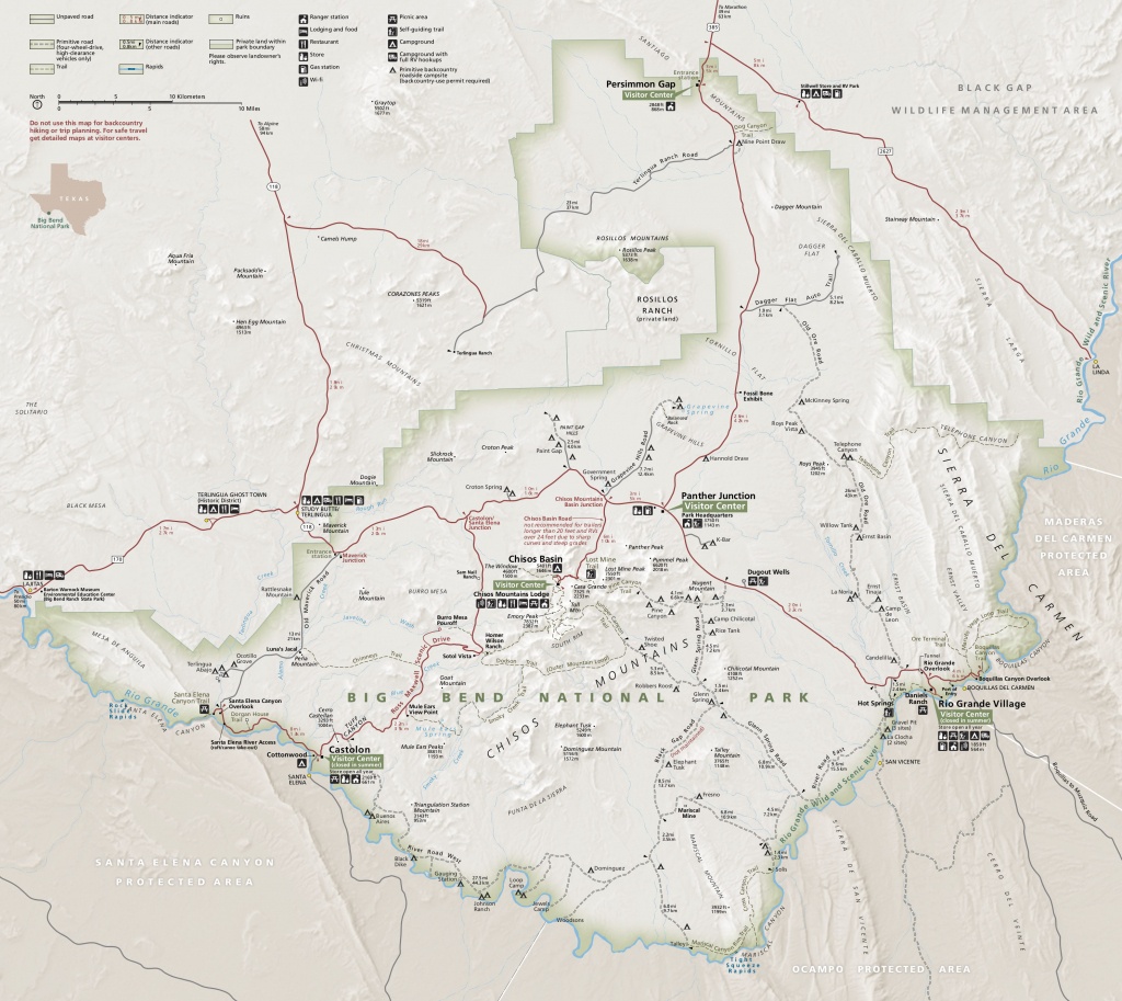 Big Bend Maps | Npmaps - Just Free Maps, Period. - Texas State Parks Camping Map