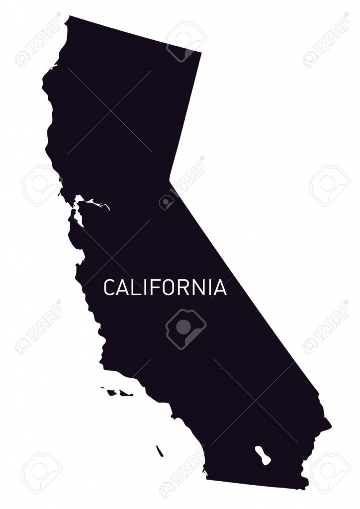 Black And White Map Of California Royalty Free Cliparts, Vectors - California Map Black And White