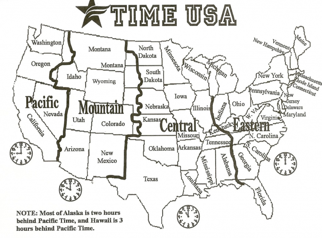 Black And White Us Time Zone Map - Google Search | Social Studies - Printable Time Zone Map For Kids