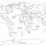 Black And White World Map With Continents Labeled Best Of Printable   Labeled World Map Printable