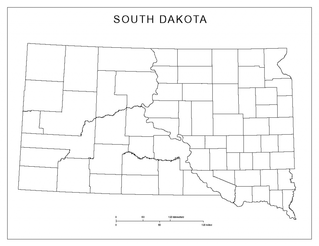 Blank County Map Of South Dakota - South Dakota County Map Printable