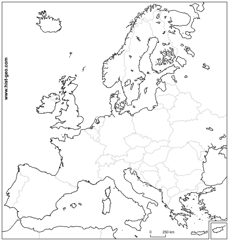 Blank Europe Map Printable - Maplewebandpc - Europe Outline Map Printable