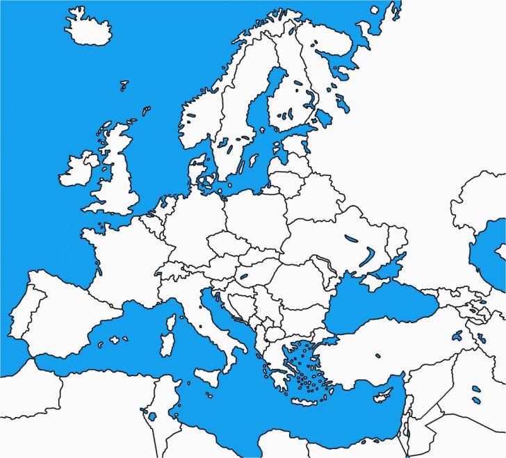 Europe Political Map Outline Printable