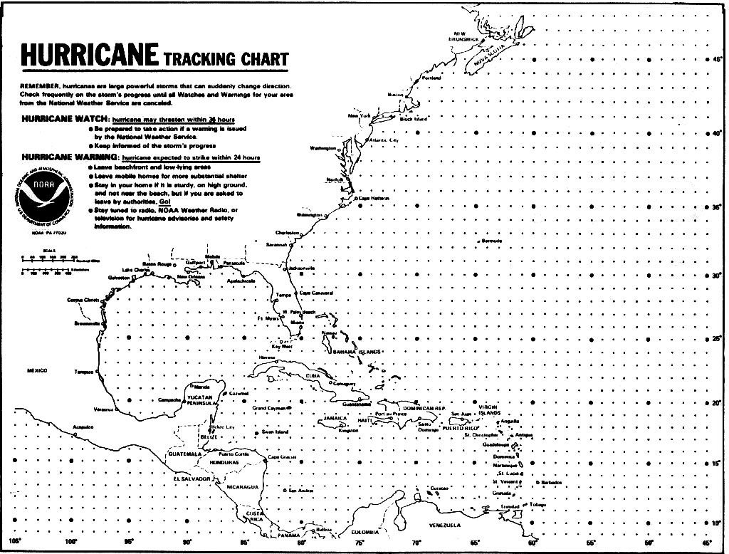 Blank Hurricane Tracking Chart | Hurricanes, Typhoons &amp;amp; Tropical - Printable Hurricane Tracking Map