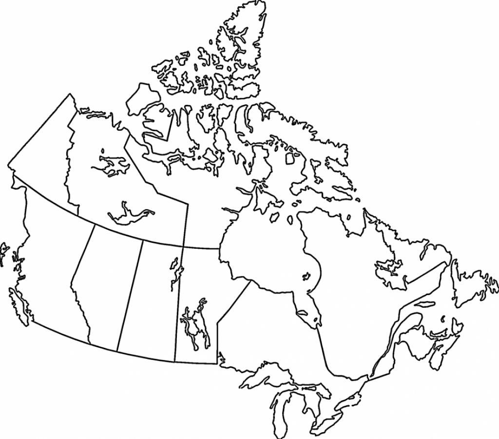 Blank Map Of Canada Pdf And Travel Information | Download Free Blank - Printable Blank Map Of Canada