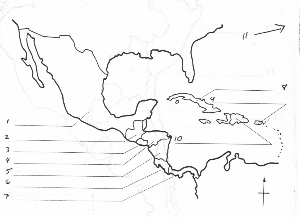 Blank Map Of Central America And Caribbean Islands - America Map - Printable Blank Caribbean Map