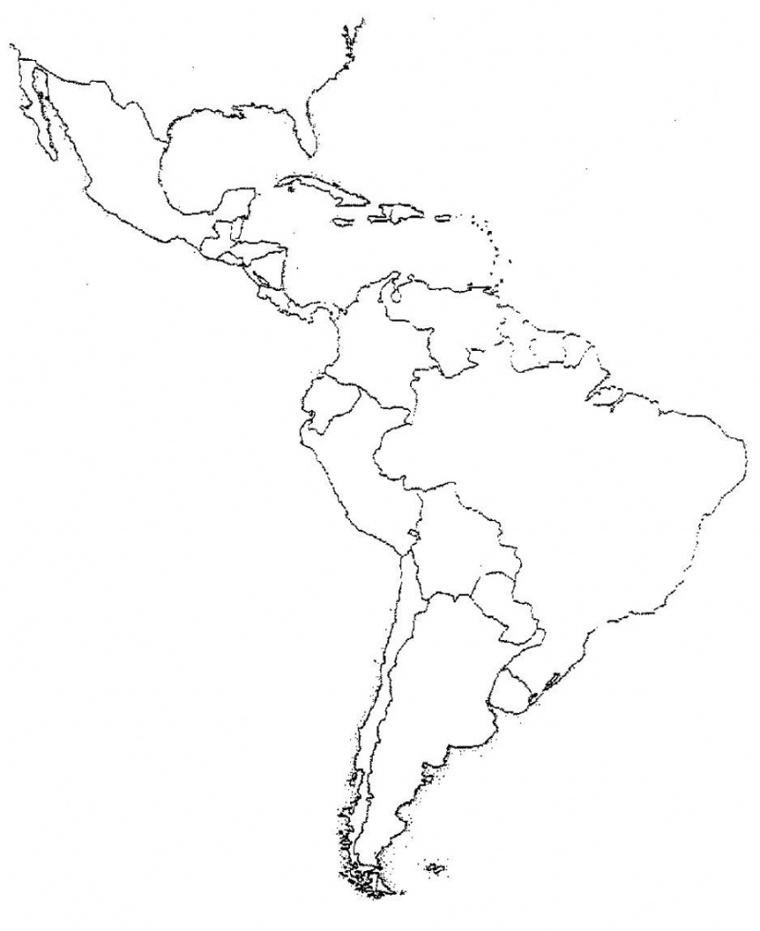 Blank Map Of Central And South America | Ageorgio - Blank Map Of Central And South America Printable