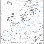 Blank Map Of Europe With Countries, Rivers, Parallels And Meridians   Printable Blank Map Of European Countries