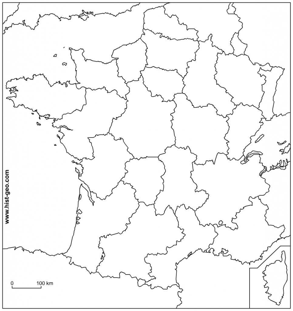 Blank Map Of France - Recana Masana - Map Of France Outline Printable