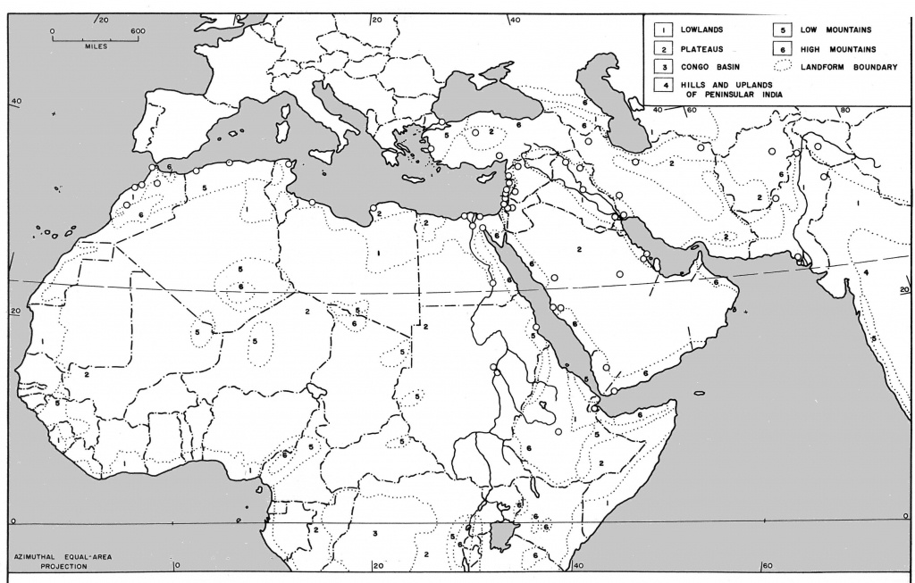 Blank Map Of Middle East And Africa And Travel Information - Middle East Outline Map Printable
