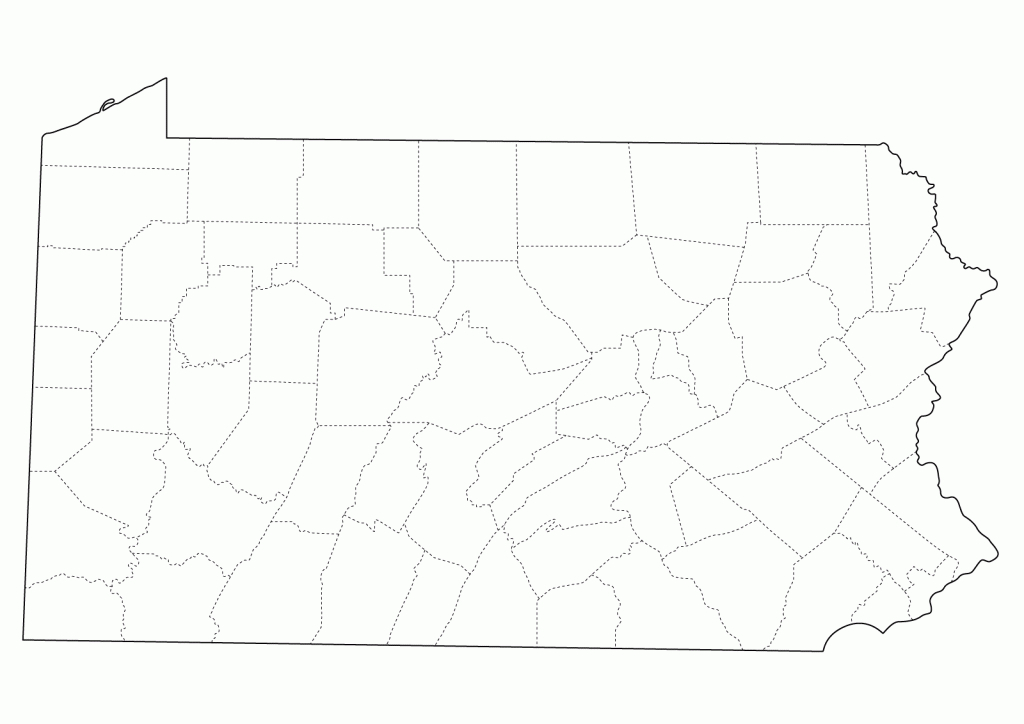 Blank Map Of Pennsylvania And Travel Information | Download Free - Pa County Map Printable