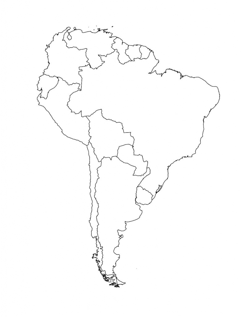 Blank Map Of South American Countries And Travel Information - Printable Map Of South America With Countries