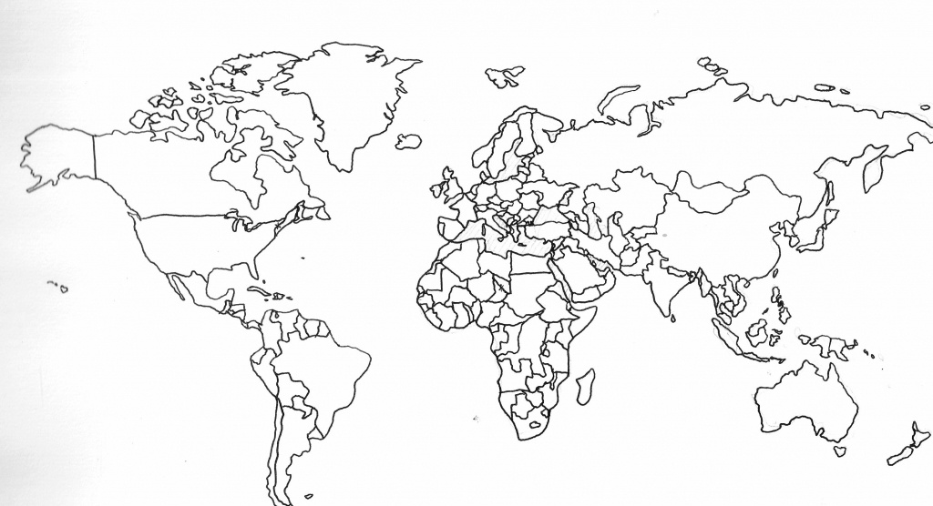 Blank Map Of The World With Countries And Capitals - Google Search - Printable World Map With Countries