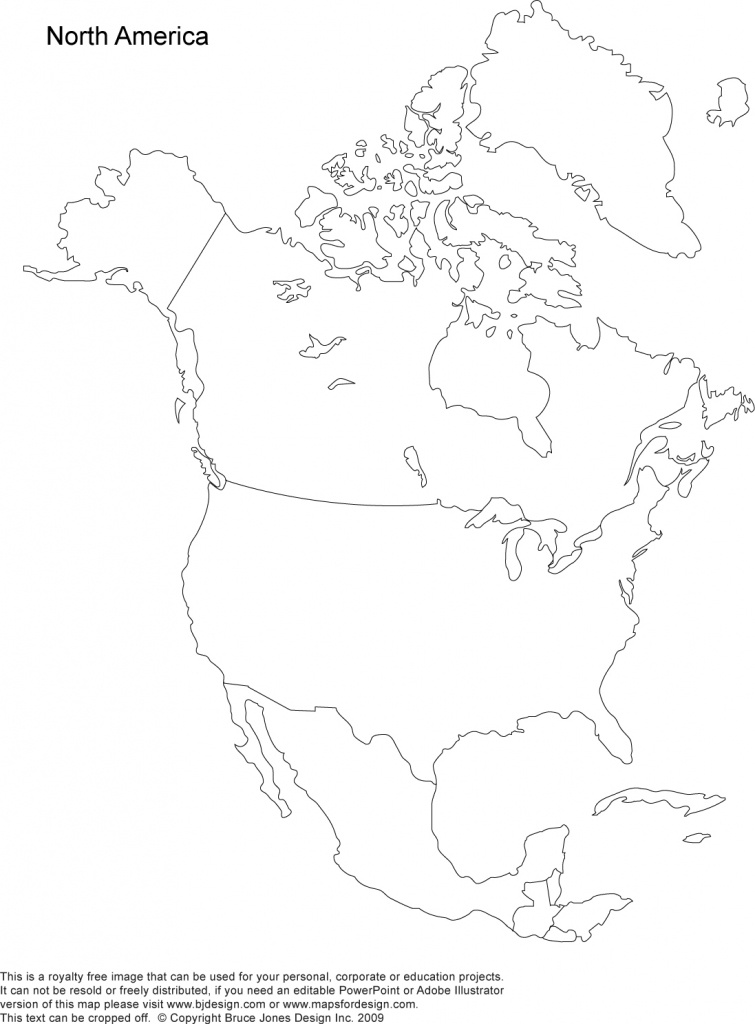 Blank Outline Map Of North America And Travel Information | Download - North America Political Map Printable
