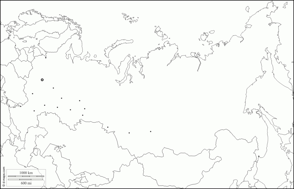 Blank Outline Map Of Russia And Travel Information | Download Free - Russia Map Outline Printable