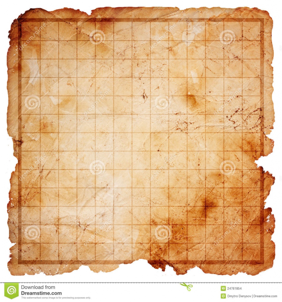 Blank Pirate Treasure Map Stock Illustration. Illustration Of Pirate - Printable Treasure Map Template
