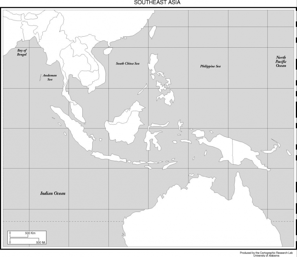 Blank Political Map Of Southeast Asia And Travel Information - Printable Map Of Southeast Asia