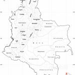 Blank Simple Map Of Colombia, Cropped Outside   Printable Map Of Colombia