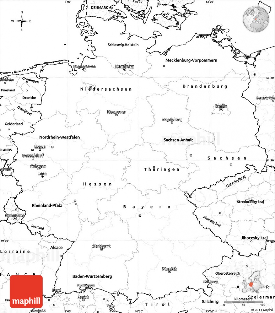 Blank Simple Map Of Germany - Large Printable Map Of Germany