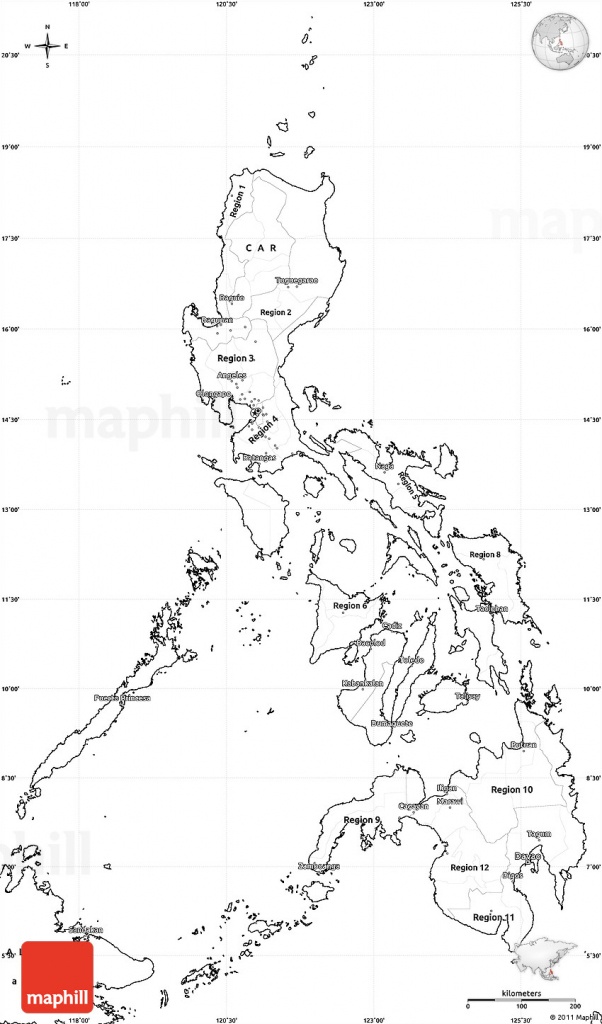 Blank Simple Map Of Philippines - Free Printable Map Of The Philippines