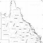 Blank Simple Map Of Queensland   Printable Map Of Queensland