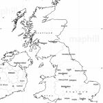 Blank Simple Map Of United Kingdom   Free Printable Map Of England