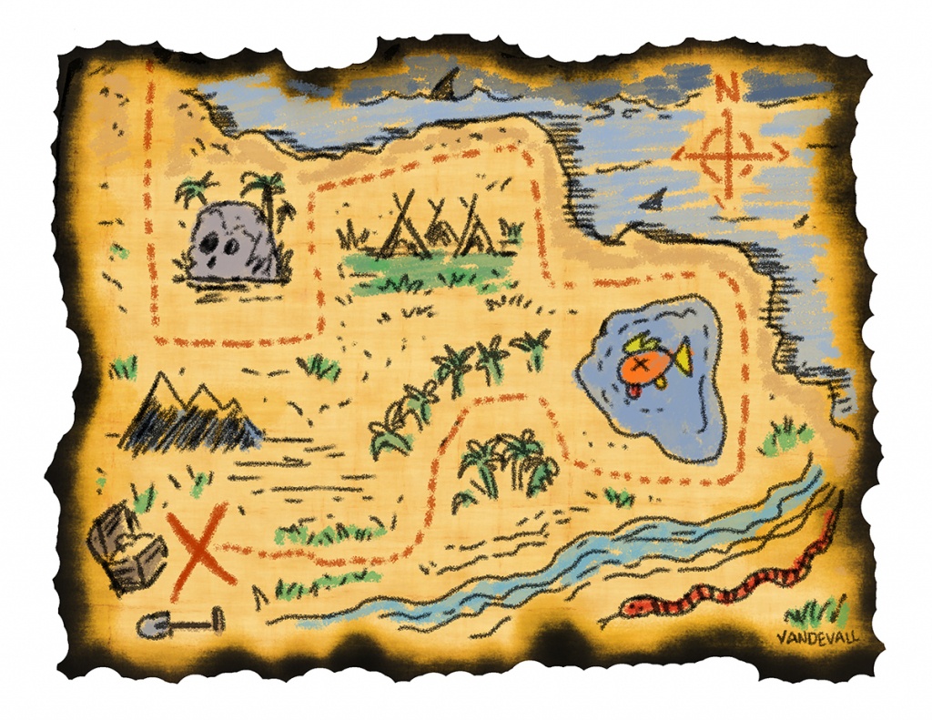 Blank Treasure Map Templates For Children - Printable Treasure Map Template