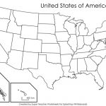 Blank Us Map With States Names Blank Us Map Name States Black White   Map Of United States Without State Names Printable