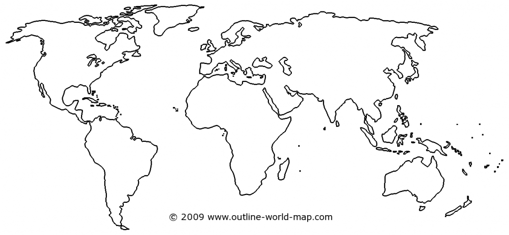 Blank World Map Image With White Areas And Thick Borders - B3C | Ecc - Empty World Map Printable