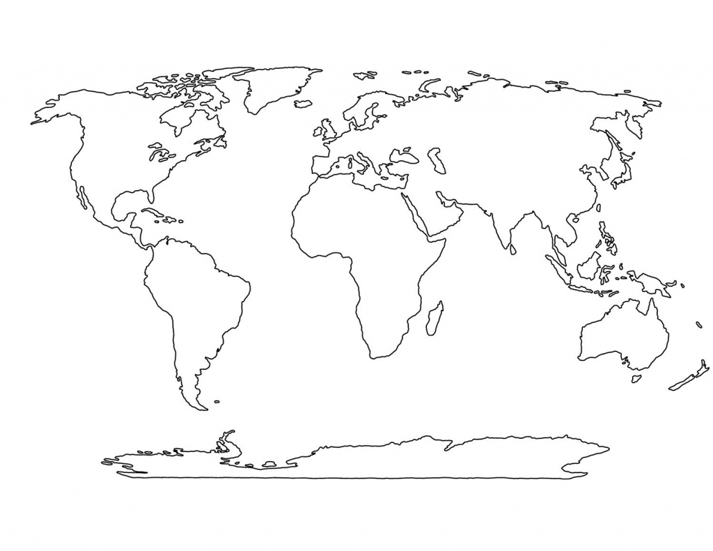 Blank World Map Printable | Social Studies | World Map Outline - Full Page World Map Printable