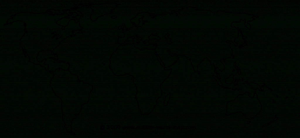 Blank World Map With Transparent Continents And Oceans And With - Blank Map Of The Continents And Oceans Printable