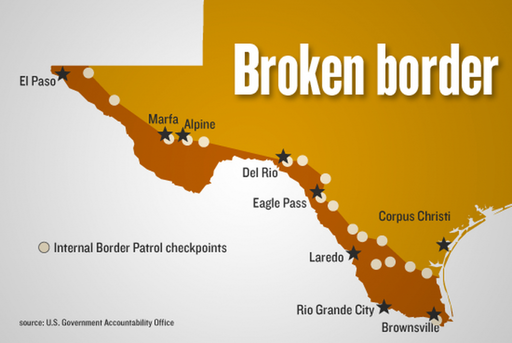 Border Checkpoints Limit Care For Kids | The Texas Tribune - Immigration Checkpoints In Texas Map