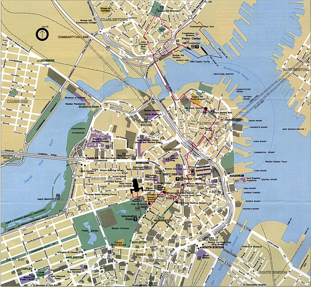 Boston - Google Search | The Beanboston Love In 2019 | Boston Map - Freedom Trail Map Printable