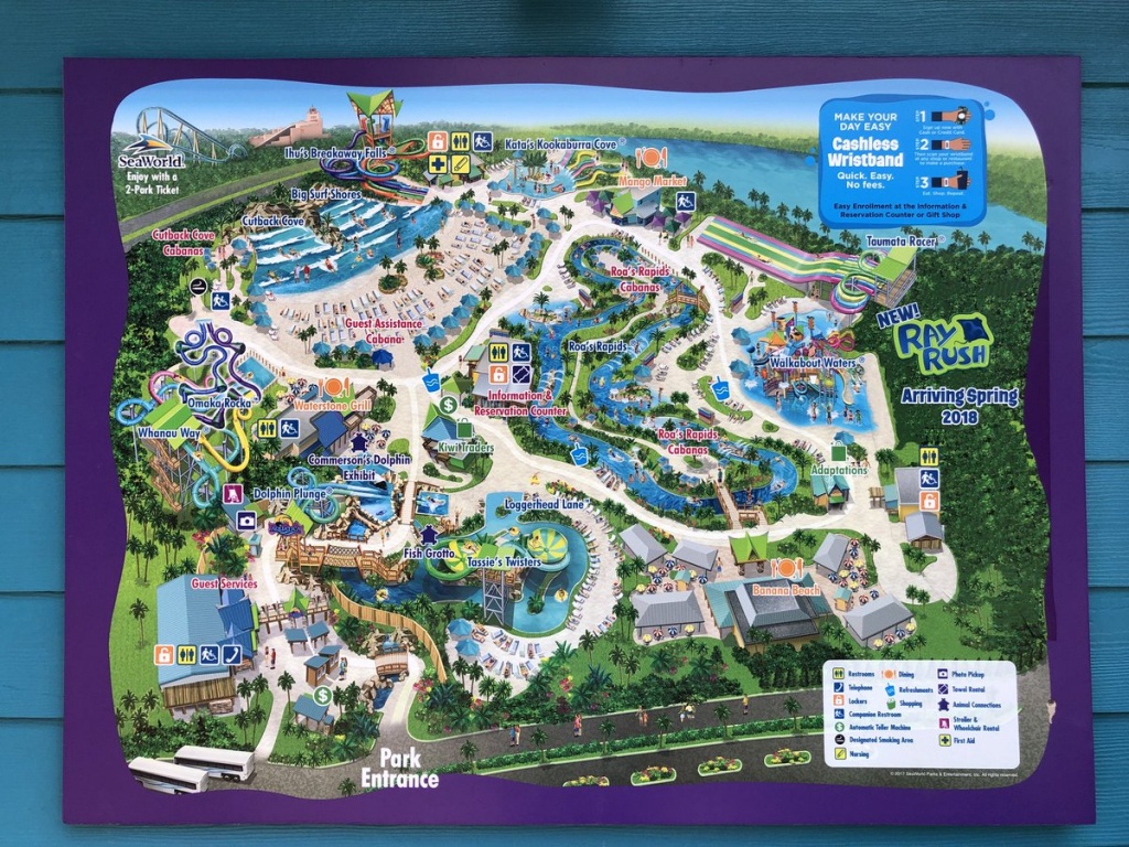Brandonblogs On Twitter: &amp;quot;aquatica Park Map With Added Ray Rush Logo - Aquatica Florida Map