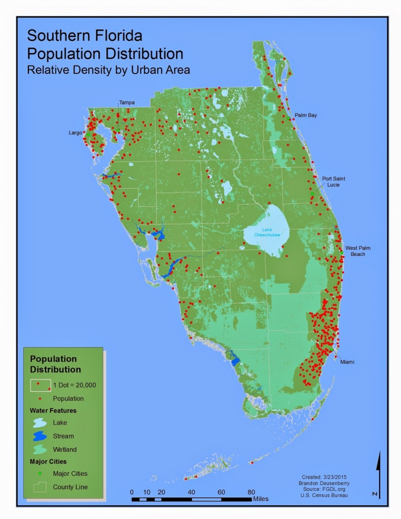 Brando&amp;#039;s Gis Odyessy : Dot Maps And Southern Florida - Map Of S Florida