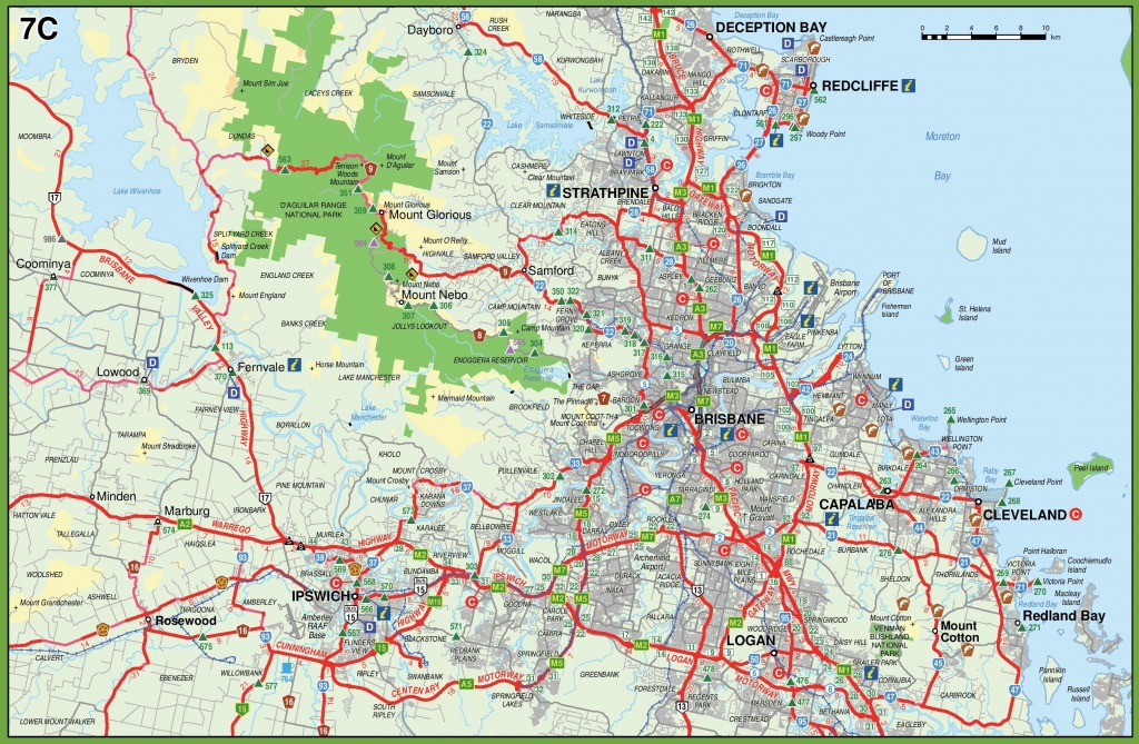 Brisbane Maps | Australia | Maps Of Brisbane - Printable Map Of Brisbane